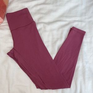 Pink Lululemon Align Leggings 28”